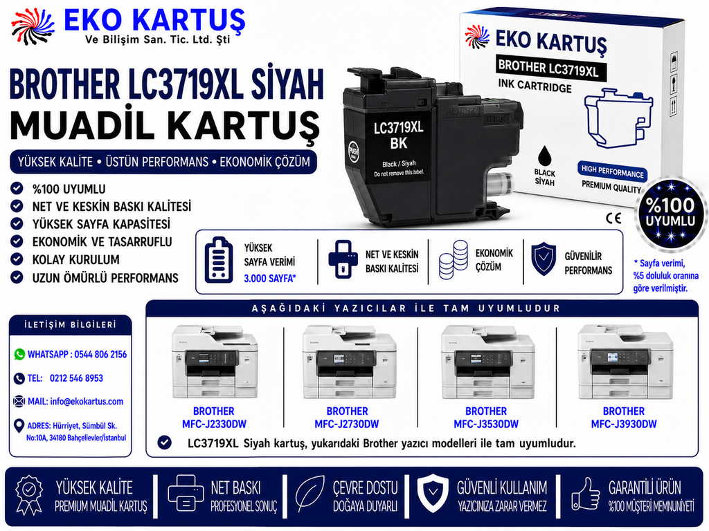 Brother MFC-J3930DW Uyumlu Kartuş