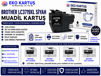 Brother  LC 3719XL  BLACK  Muadil Kartuş   3K