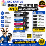 Brother LC3719XL PLOTER Muadil Kartuş 4 RENK SET