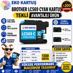 Brother MFC-J2310- LC565XL - LC569XL 4 Renk MUADİL KARTUŞ