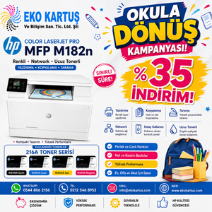 HP Color LaserJet Pro MFP M182n Renkli-Netwokl-Ucuz Tonerli