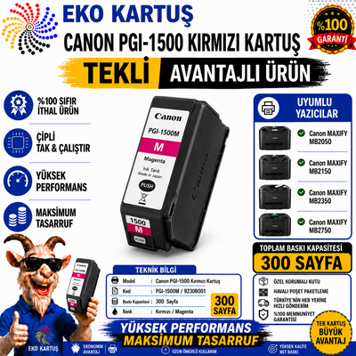 Canon PGI-1500XL KIRMIZI Yüksek Kapasiteli Muadil Kartuş 9194B001