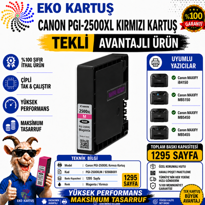 Canon PGI-2500XL KIRMIZI Yüksek Kapasiteli Muadil Kartuş 9266B001