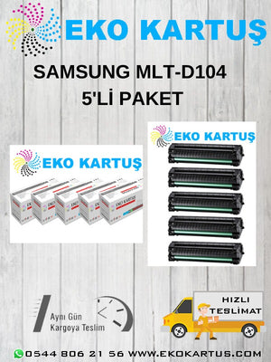 SAMSUNG MLT-104 EKONOMİK AVANTAJLI 5&#39;li MUADİL TONER - Main view