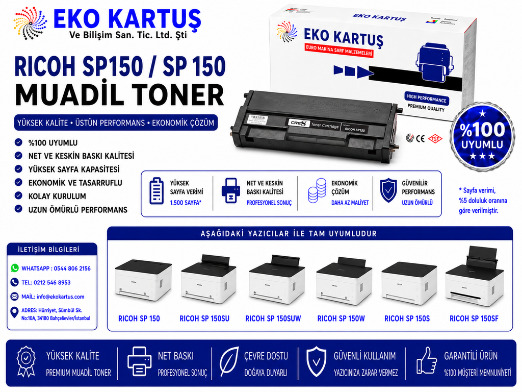 Ricoh SP-150Su MUADİL TONER