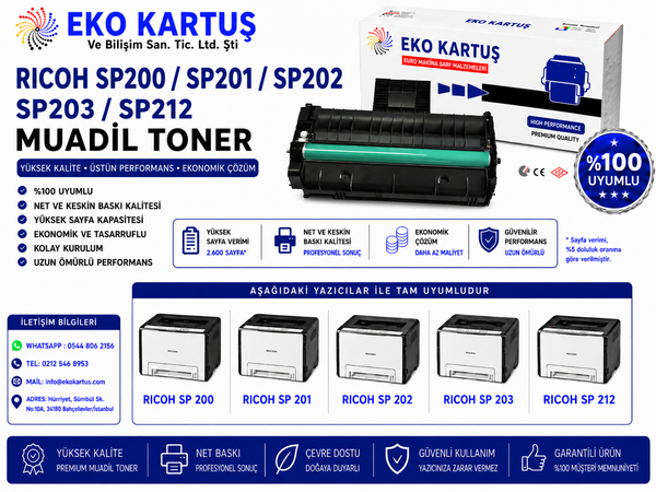 Ricoh SP-211 Muadil Toner