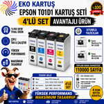 Epson T01D1/2/3/4 Yüksek Kapasiteli Muadil Kartuş