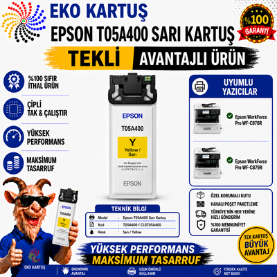 Epson T05A400 YELLOW Muadil Kartuş Epson C13T05A400