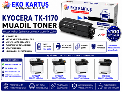 Kyocera ECOSYS M2040DN Muadil Toner TK-1170