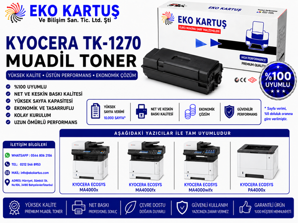 Kyocera ECOSYS MA4000wifx TK-1270 MUADİL TONER