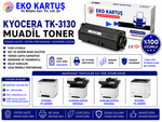 KYOCERA TK-3130 UYUMLU İthal Sıfır Toner (25000 Sayfa) - FS-4200,4300 M3550,M3560 (670Gr/25k)