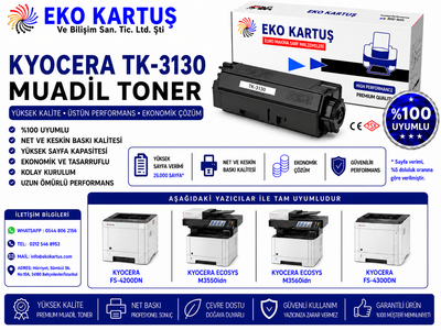 Kyocera Mita TK-3130 MUADİL Toner M3550-M3560-Fs4200-Fs4300