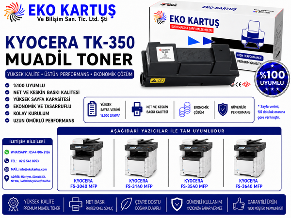 KYOCERA FS-3925DN Tk-350 Muadil Toner 15K