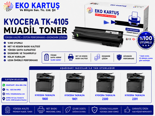Kyocera km-1650f TK-4105 MUADİL TONER