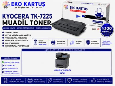 Kyocera TasKalfa 4012i   TK-7225(1T02V60NL0) Muadil Toner