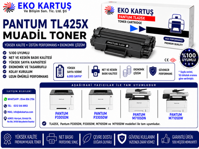 PANTUM TL425X M7105DN - M7105DW -P3305DN - P3305DW  MUADİL TONER