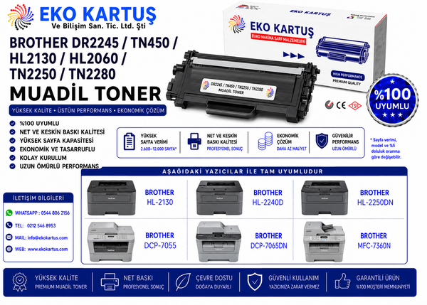 Brother DCP-7065DN Muadil Toner TN450