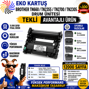 BROTHER TN660/TN2355/2700/2305 Muadil Drum Ünitesi