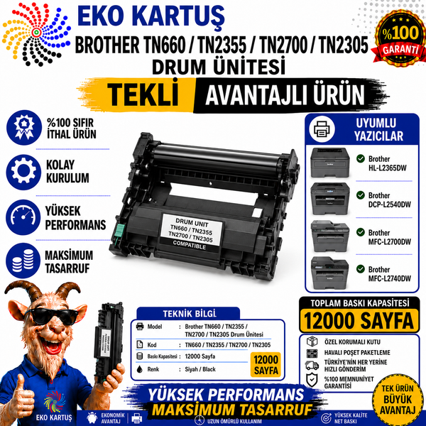 BROTHER TN660 Muadil Drum Ünitesi