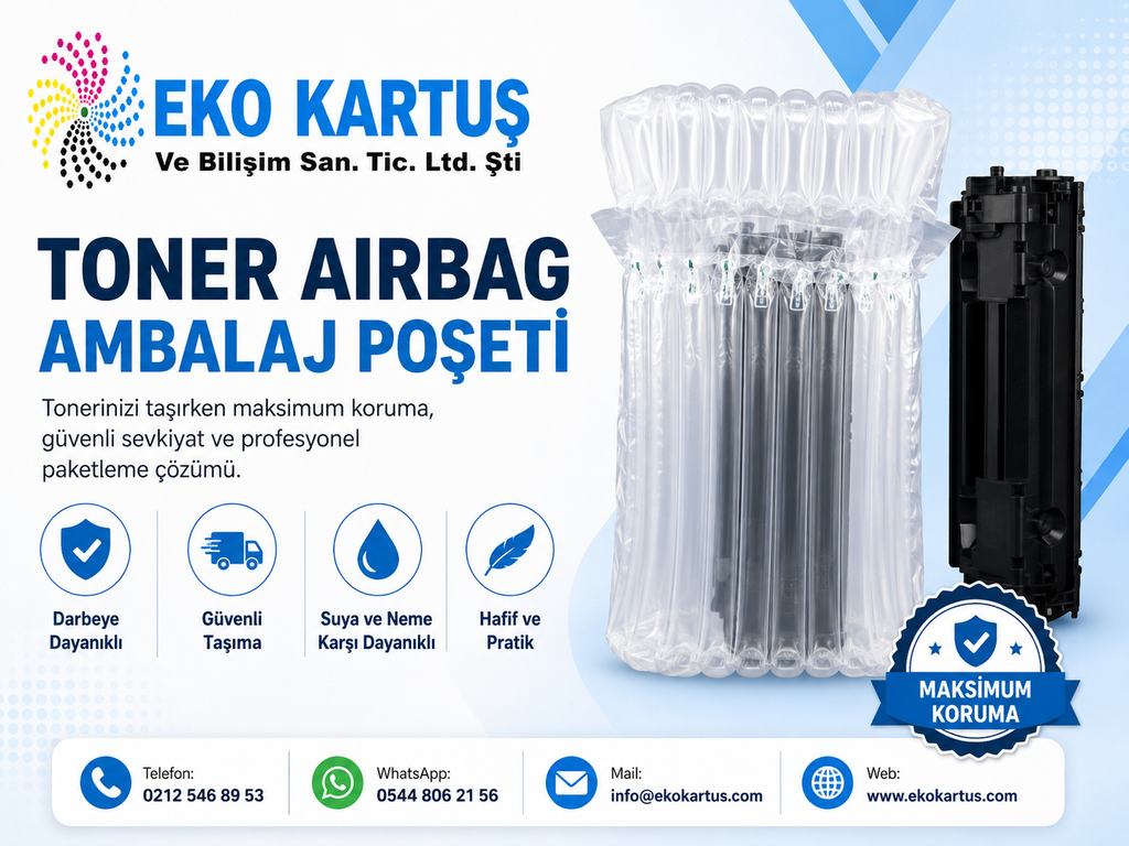Toner Airbag Ambalaj Poşeti – Şişirilebilir Hava Kolonlu Toner Koruma Ambalajı 10 adet
