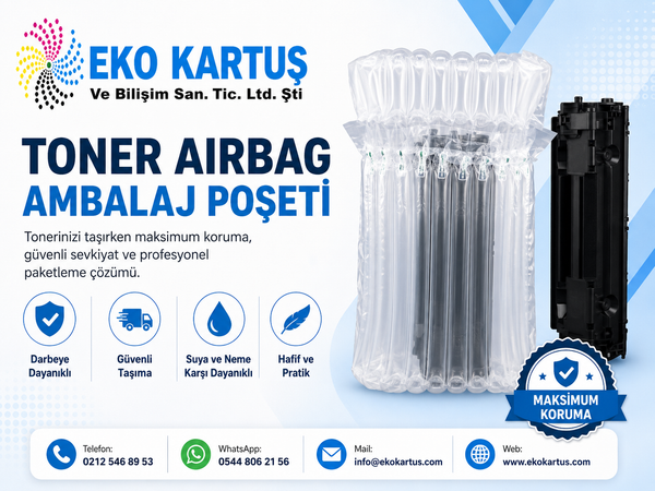 Toner Airbag Ambalaj Poşeti – Şişirilebilir Hava Kolonlu Toner Koruma Ambalajı 10 adet