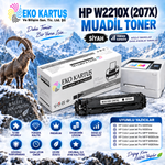 HP W2210X SİYAH (207X)  YÜKSEK KAPASİTE MUADİL TONER ÇİPLİ M255nw / M282nw / M283cdw