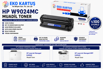 Hp W9024MC MUADİL TONER W9024MC/E42540 ÇİPLİ