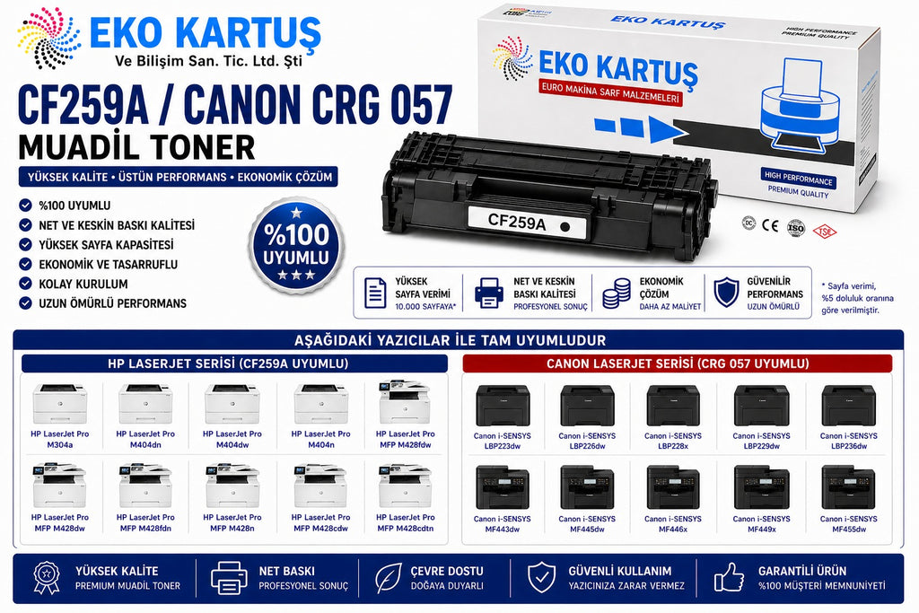 Hp LaserJet Pro M404dw Uyumlu Sıfır İthal Toneri CF259A