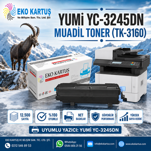YUMİ YC-3245DN Muadil Toner (TK-3160) – 12.500 Sayfa