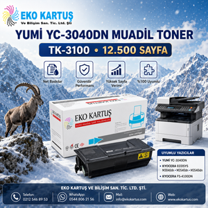 Yumi YC-3040DN Muadil Toner (TK-3100) – 12.500 Sayfa