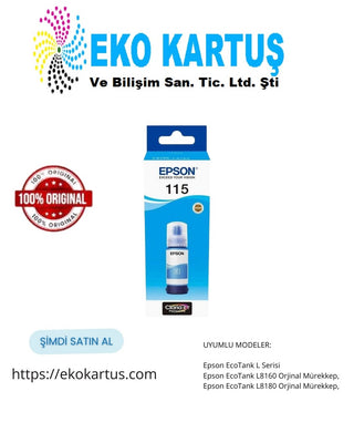 Epson EcoTank Pro 115 CYAN Orijinal Mürekkep C13T07D24A