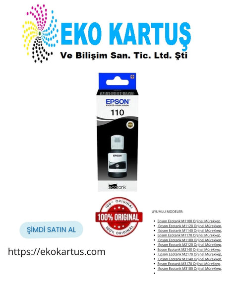 Epson EcoTank M2170 (110)  Orjinal Mürekkep