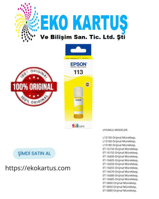 Epson EcoTank 113 YELLOW Orijinal Mürekkep C13T06B240