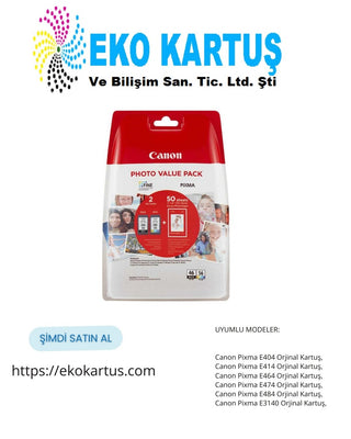 Canon PG-46    CL-56   9059B006 Fotoğraf Kağıtlı Orijinal Kartuş Seti