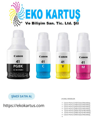 Canon GI-41  CMYK 4 RENK SET Orijinal Mürekkep