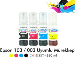 Epson 103 SET 4 RENK  Mürekkep