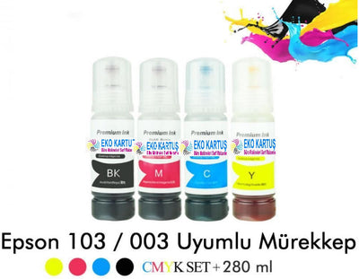 Epson 103 SET 4 RENK  Mürekkep