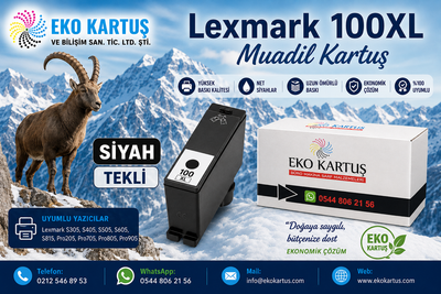 LEXMARK 100XL 14N0820E Siyah  MUADİL KARTUŞ