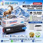 Lexmark MS331 55B5H00 15K Çipli Muadil Toner 15k
