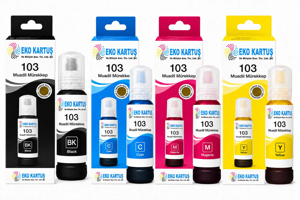 Epson EcoTank L3260 Muadil Mürekkep 103  SET 4 RENK