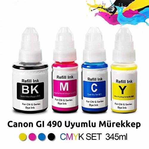 Canon GI 490 Uyumlu  Mürekkep TAKIMI - 4 Renk